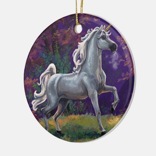 Unicorn Glade Keramik Ornament (Links)
