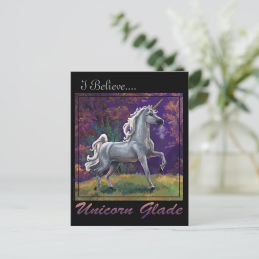 Unicorn Glade Postkarte (Stehend Vorderseite)