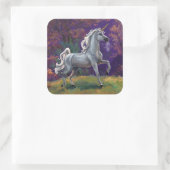 Unicorn Glade Quadratischer Aufkleber (Tasche)