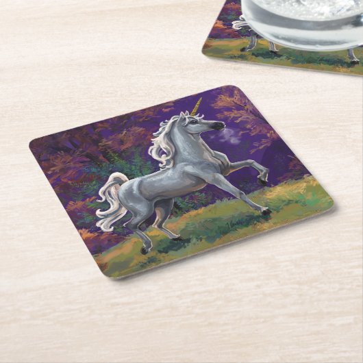 Unicorn Glade Rechteckiger Pappuntersetzer (angewinkelt)