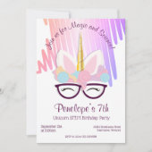 Unicorn Glasses Magical STEM Einladung zum Geburts (Vorderseite)