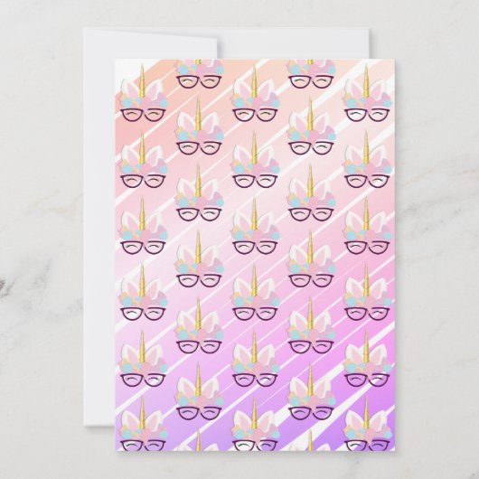 Unicorn Glasses Magical STEM Einladung zum Geburts (Rückseite)