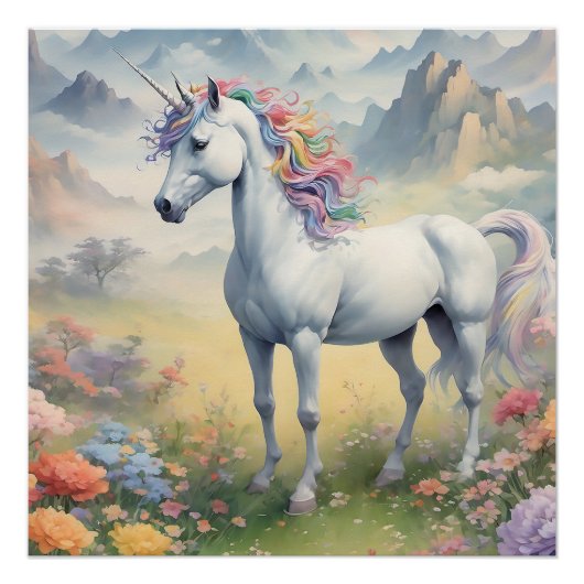 Unicorn Glassy Poster (Vorderseite)