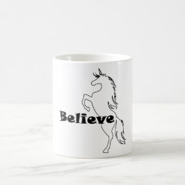 Unicorn Glaube Design - White 11 oz Classic Tasse