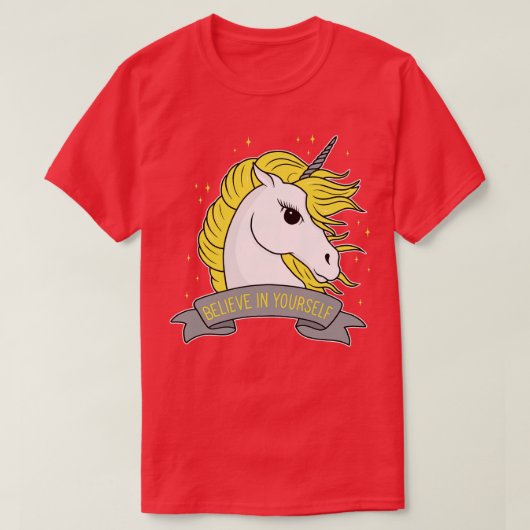 Unicorn glauben an sich T-Shirt (Design vorne)