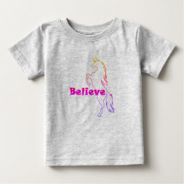 Unicorn Glauve Design - Baby Fine Jersey T - Shirt