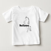 Unicorn Glauve Design - Baby Fine Jersey T - Shirt (Vorderseite)