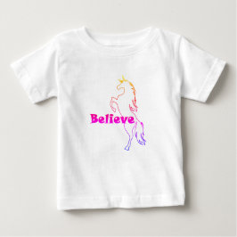 Unicorn Glauve Design - Baby Fine Jersey T - Shirt