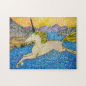 Unicorn Gliding über Evolution Lake Puzzle (Horizontal)