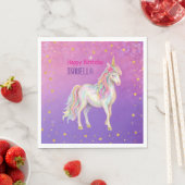 Unicorn Glitter Girls Birthday Serviette (Beispiel)