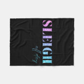 Unicorn Glitter Sleigh All Day Christmas Fleecedecke (Vorderseite (Horizontal))