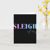 Unicorn Glitter Sleigh All Day Christmas  Karte (Gelbe Blume)