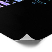 Unicorn Glitter Sleigh All Day Christmas Poster (Ecke)