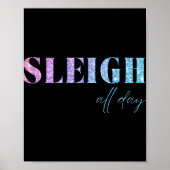 Unicorn Glitter Sleigh All Day Christmas Poster (Vorne)