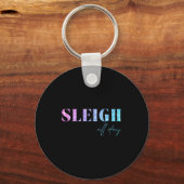 Unicorn Glitter Sleigh All Day Christmas  Schlüsselanhänger (Vorderseite)