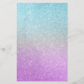 Unicorn Glitzer Stationery Briefpapier (Vorderseite)