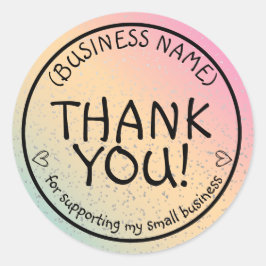 Unicorn Glitzer Vielen Dank für Ihre Unterstützung Runder Aufkleber