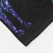 Unicorn Glitzern Aqua-blaues Omermuster Monogram Fleecedecke (Ecke)