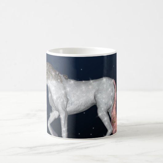 Unicorn-Glitzern Kaffeetasse (Mittel)