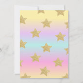 Unicorn Glow Roller Skaten Invasion, Unicorn Einladung (Rückseite)