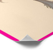 Unicorn Gold Horn Rosen & Ribbon Poster (Ecke)