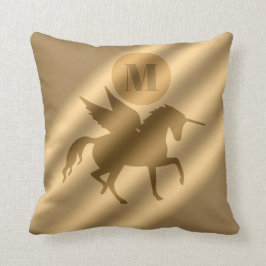 Unicorn Gold Luxury Monogram Kissen