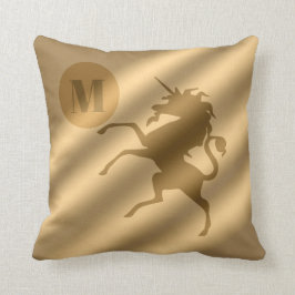 Unicorn Gold Luxury Monogram Kissen