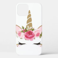 Unicorn Gold Pink Floral Niedlich Trendy