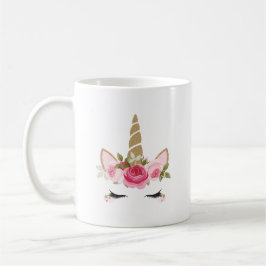 Unicorn Gold Pink Niedlich Trendy Coffee Tasse