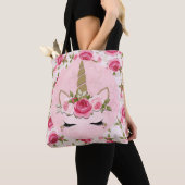 Unicorn Gold Pink Rose Niedlich Trendy Tasche (Von Nahem)