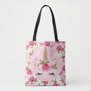 Unicorn Gold Rosa Rose Niedlich Trendy Tasche