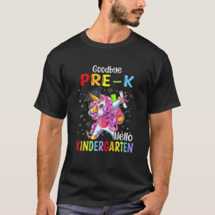Unicorn Goodbye Pre-K Hello Kindergarten Letzten T T-Shirt