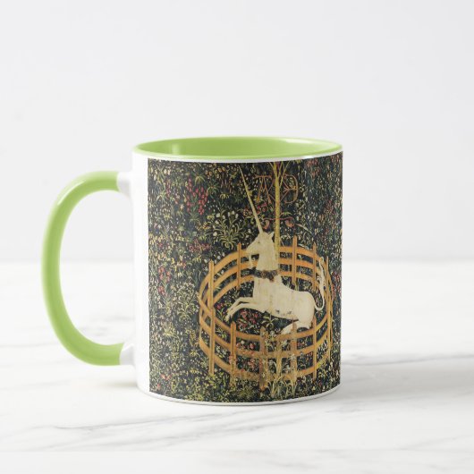 UNICORN GOTHIC FANTASY BLUME, FLORALMOTIFS grün Tasse (Links)