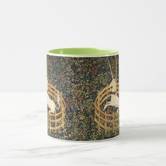 UNICORN GOTHIC FANTASY BLUME, FLORALMOTIFS grün Tasse (Zentrum)