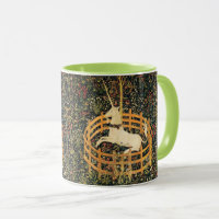 UNICORN GOTHIC FANTASY BLUME, FLORALMOTIFS grün