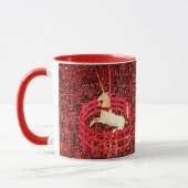 UNICORN GOTHIC FANTASY BLUME, FLORALMOTIFS Rot Tasse (Links)