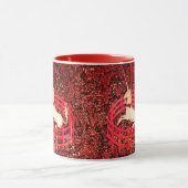 UNICORN GOTHIC FANTASY BLUME, FLORALMOTIFS Rot Tasse (Zentrum)