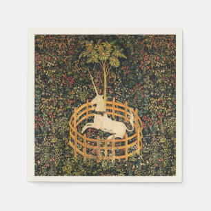 UNICORN GOTHIC FANTASY BLUME, FLORALMOTIKEN SERVIETTE