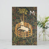 UNICORN,GOTHISCHE FANTASIE-BLUME,FLORALISCHER Mont Briefpapier (Stehend Vorderseite)