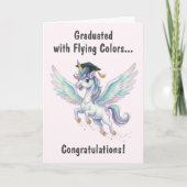 Unicorn Graduation Karte (Vorderseite)