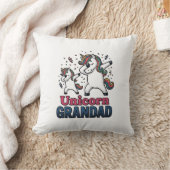 Unicorn Grandad Vintage Engraving Shirt Design_1 Kissen (Decke)