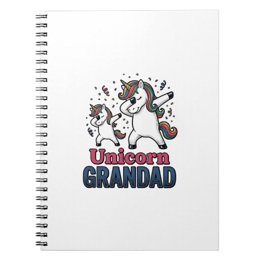 Unicorn Grandad Vintage Engraving Shirt Design_1 Notizblock (Vorderseite)