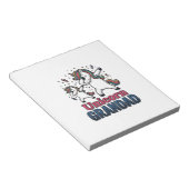 Unicorn Grandad Vintage Engraving Shirt Design_1 Notizblock (angewinkelt)