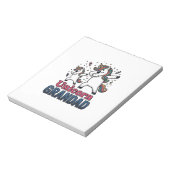 Unicorn Grandad Vintage Engraving Shirt Design_1 Notizblock (Rotiert)