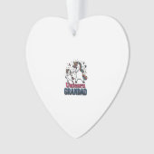 Unicorn Grandad Vintage Engraving Shirt Design_1 Ornament (Vorderseite)
