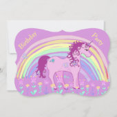 Unicorn Green, Lila dreitägige Einladungen (Vorderseite)