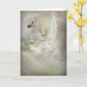 Unicorn Greeting Card Karte (Gelbe Blume)