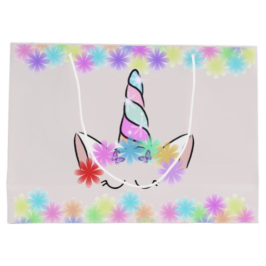 Unicorn Große Geschenktüte (Rückseite)