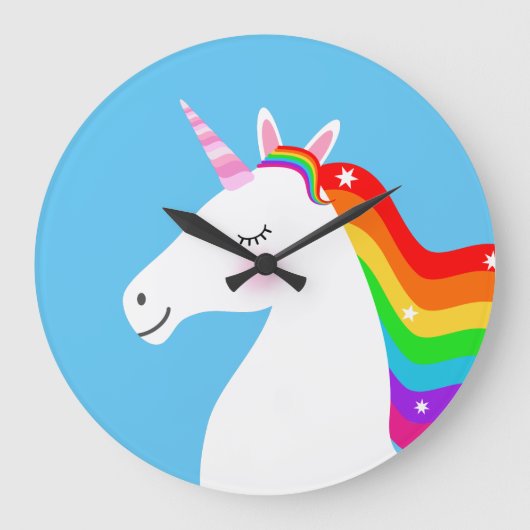 Unicorn Große Wanduhr (Vorderseite)