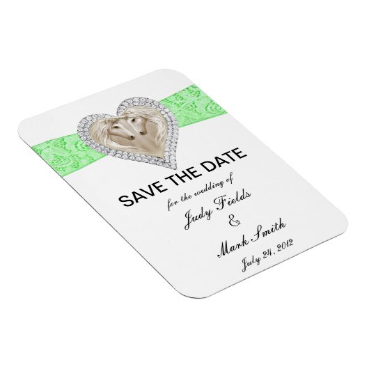 Unicorn-grüne Spitze speichern Sie das Datumsfenst Magnet (Rechte Seite)